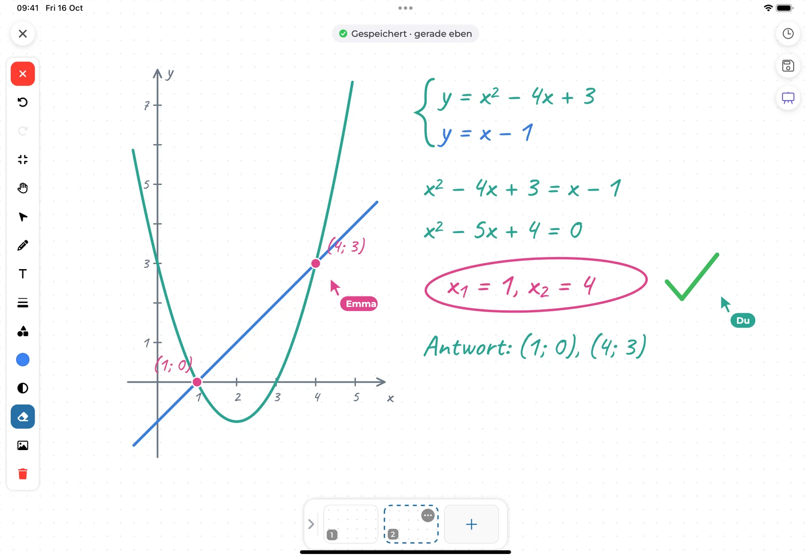 Teach Space — Gemeinsames Whiteboard