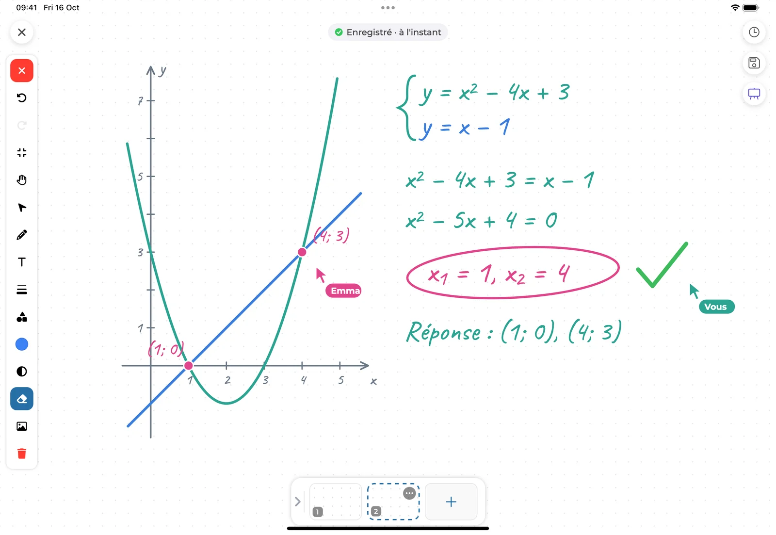 Teach Space — Tableau blanc partagé